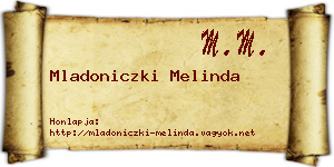 Mladoniczki Melinda névjegykártya